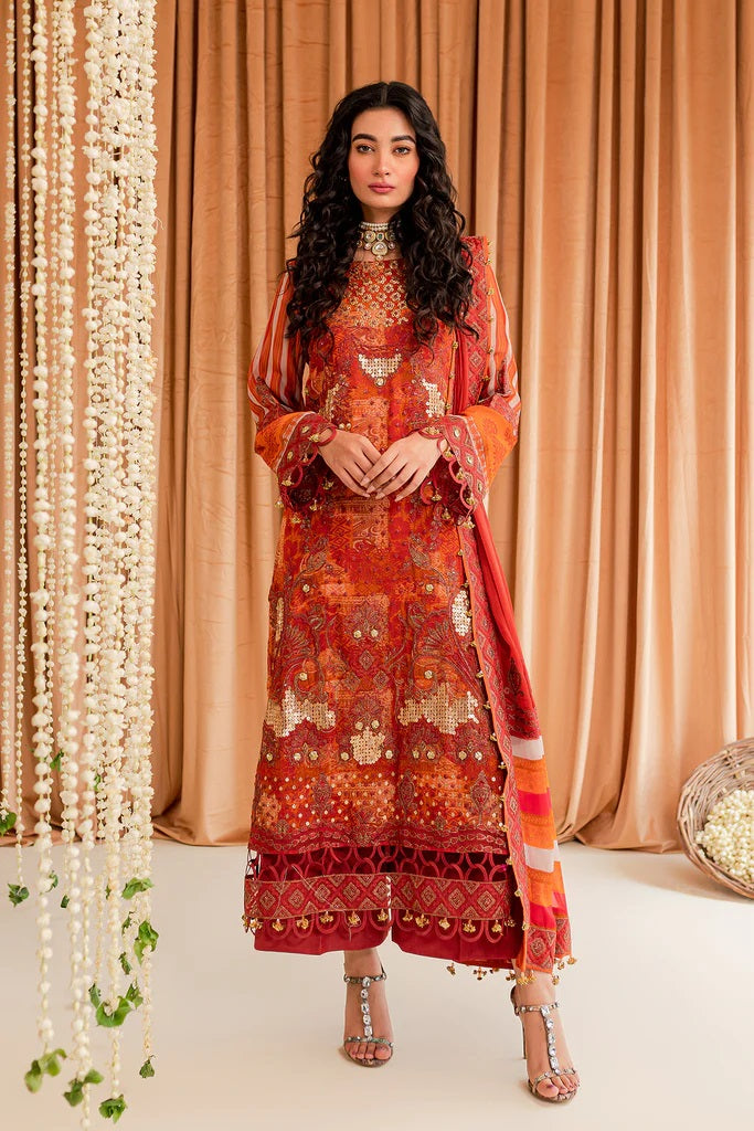 3-Pc Charizma Embroidered Chiffon VSL-06