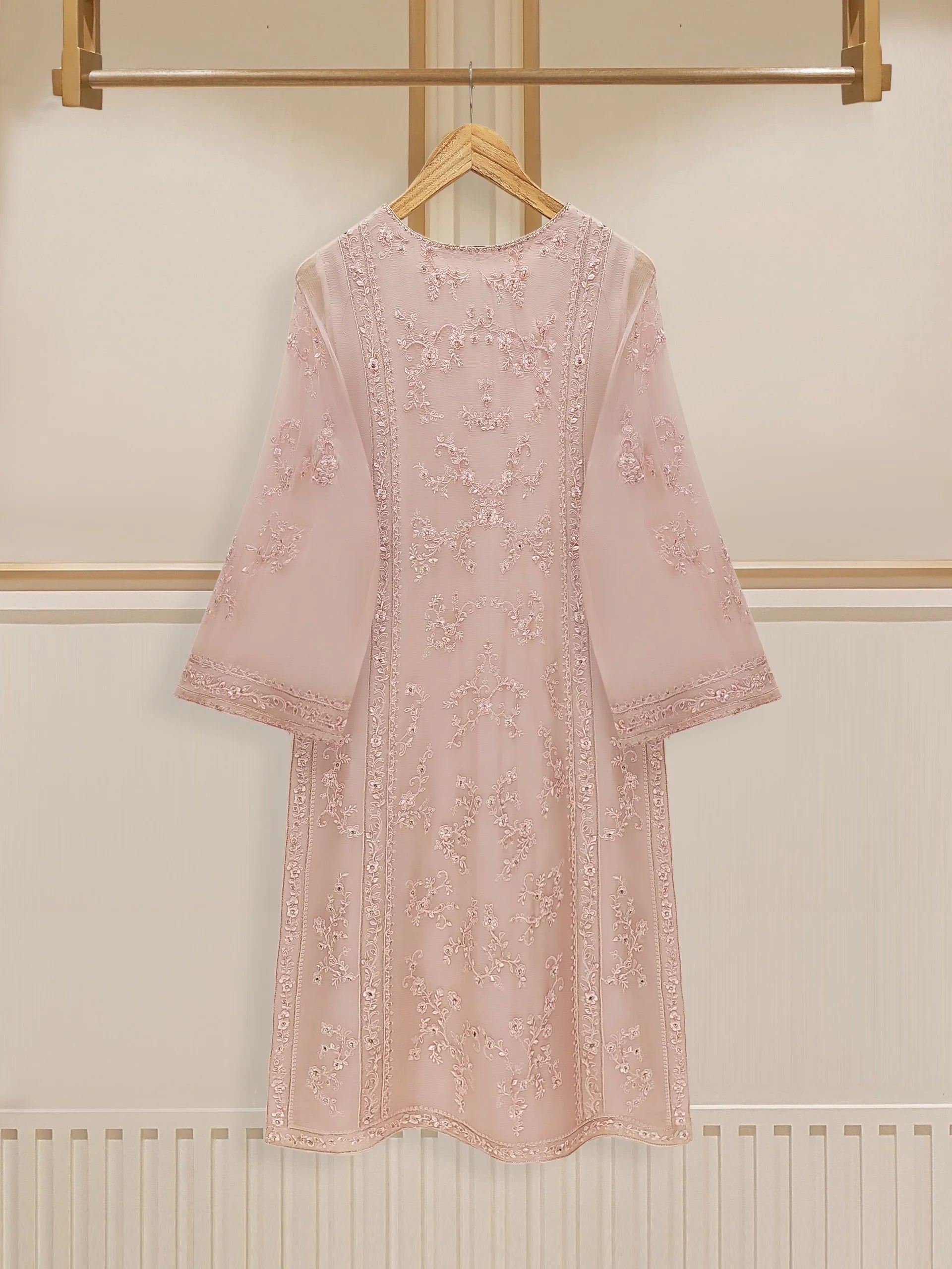 2 Piece - Embroidered Chiffon Suit S109707