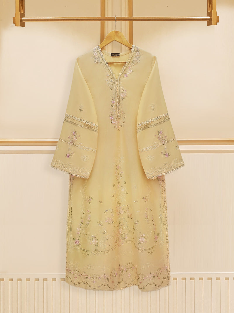 Sunshine Yellow Embroidered Lawn Duo