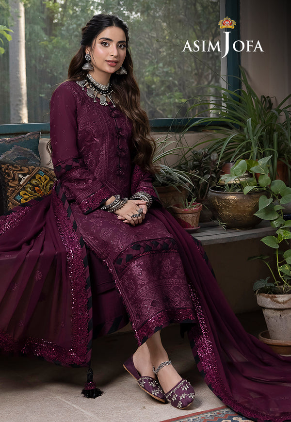 Magenta Ode to Elegance: 'Shadow Work' Collection, Stitched.