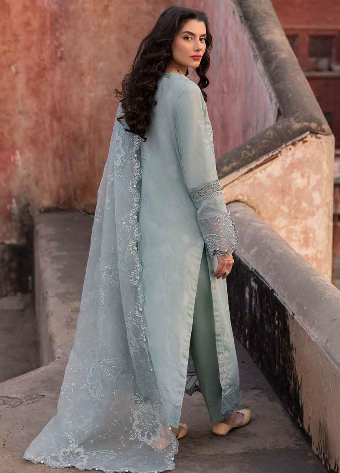 Maya By Nureh Embroidered Lawn Jacquard 3 Piece Suit - NJ-91