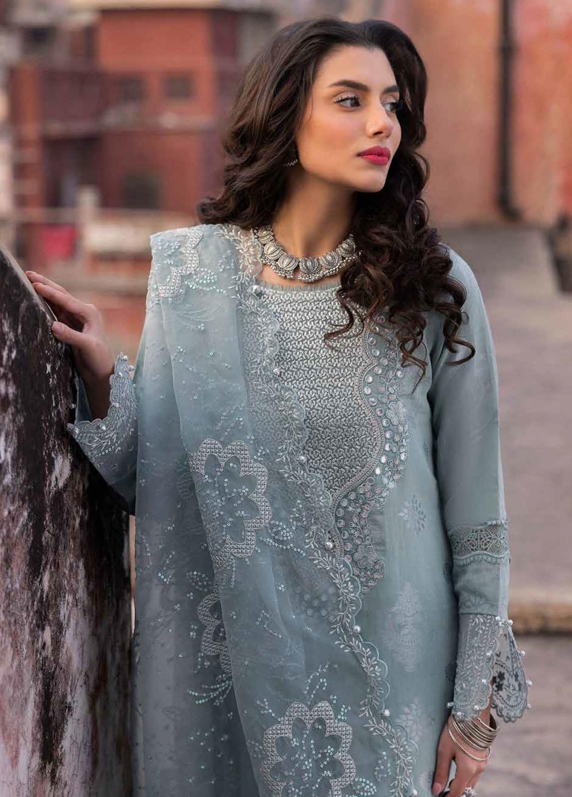 Maya By Nureh Embroidered Lawn Jacquard 3 Piece Suit - NJ-91