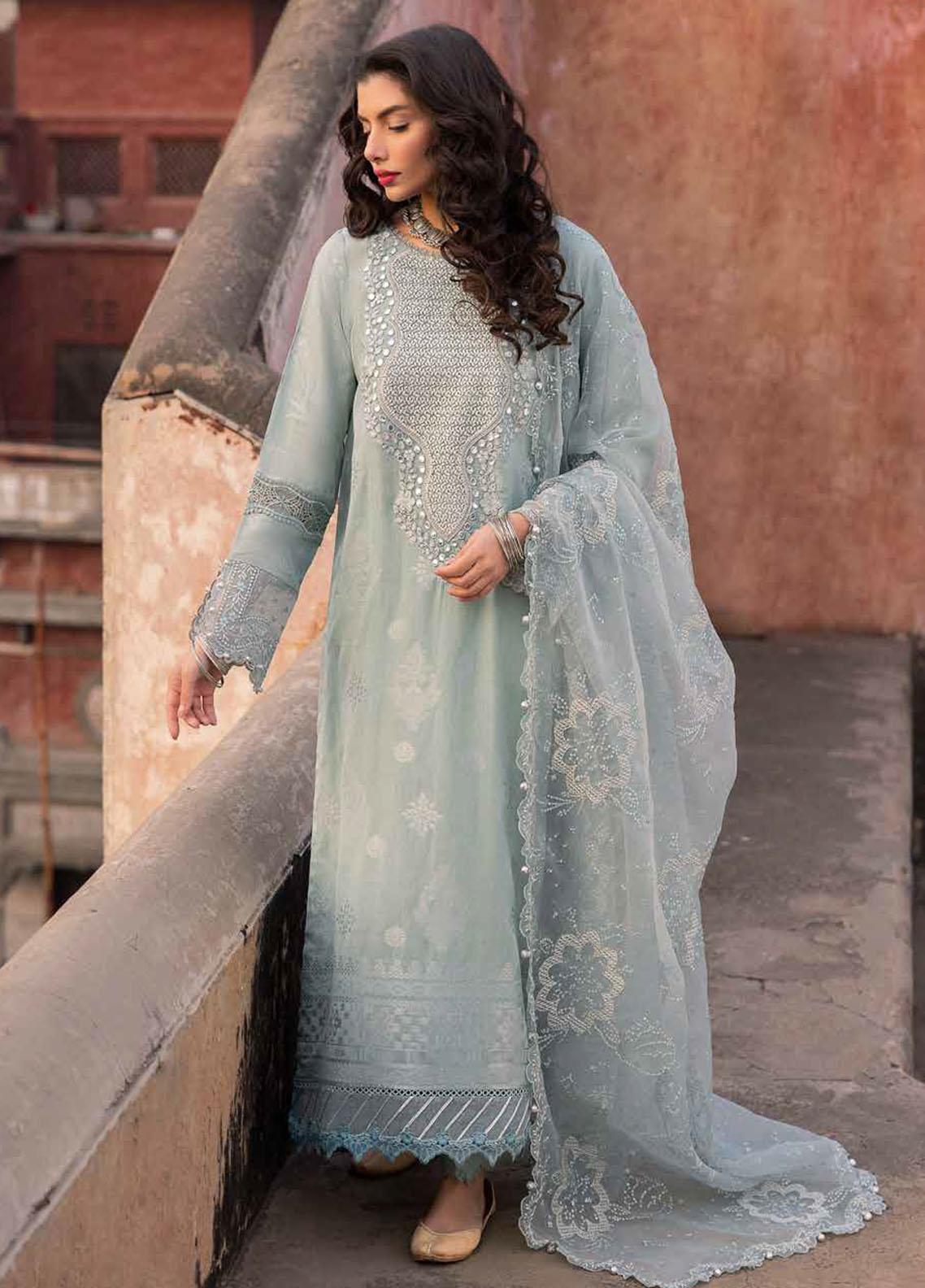 Maya By Nureh Embroidered Lawn Jacquard 3 Piece Suit - NJ-91