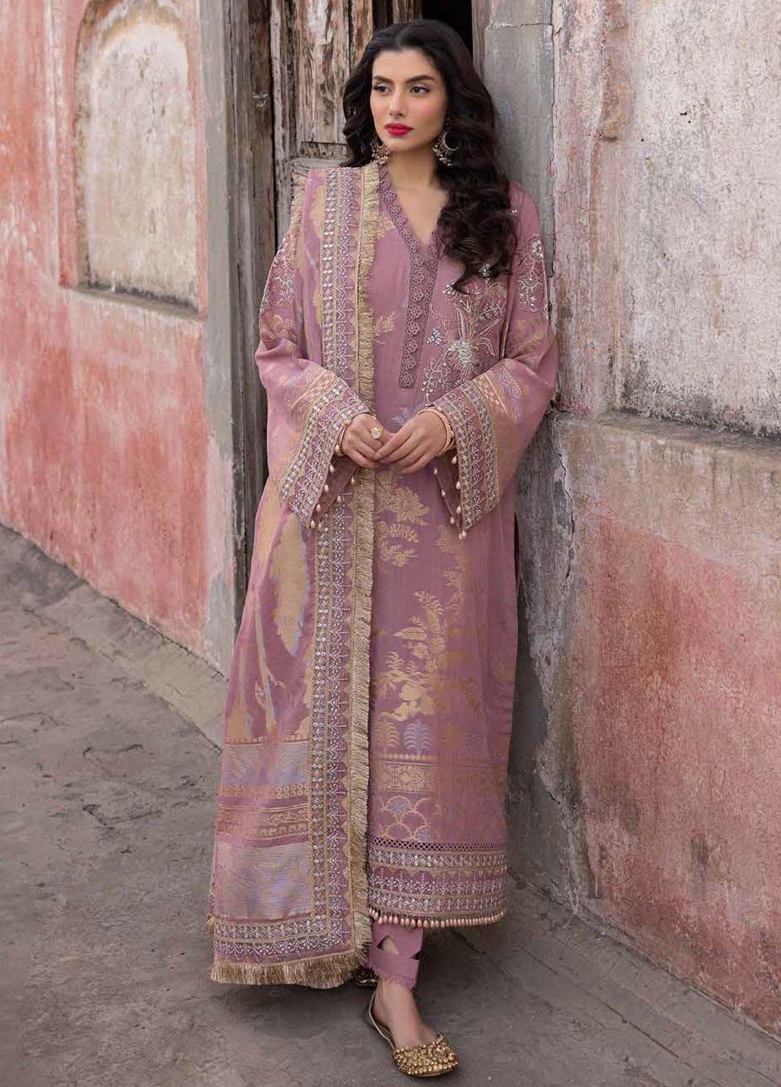 Maya By Nureh Embroidered Lawn Jacquard 3 Piece Suit - NJ-93