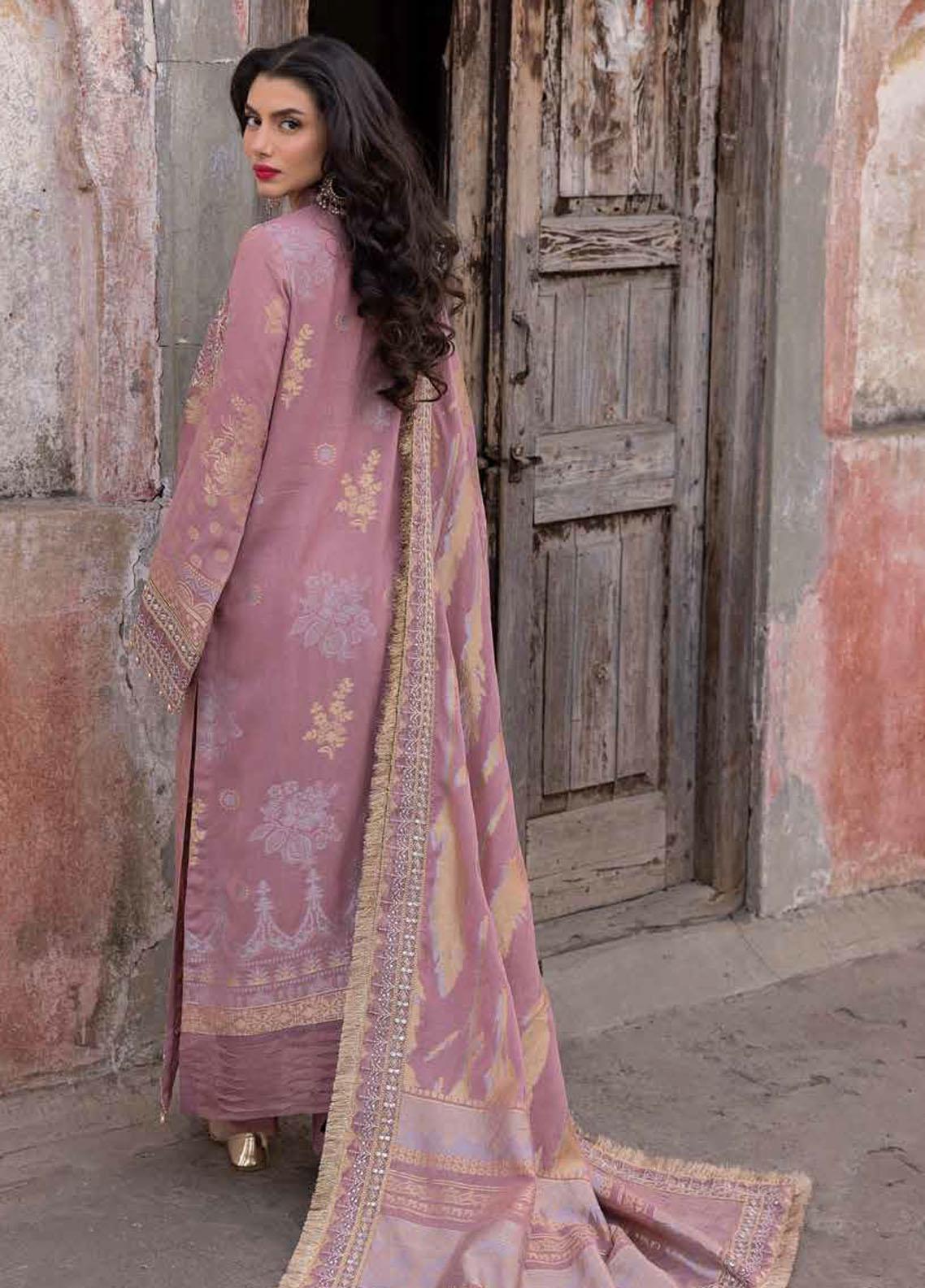 Maya By Nureh Embroidered Lawn Jacquard 3 Piece Suit - NJ-93