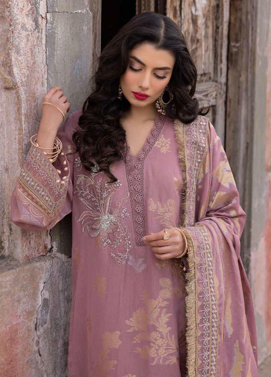 Maya By Nureh Embroidered Lawn Jacquard 3 Piece Suit - NJ-93