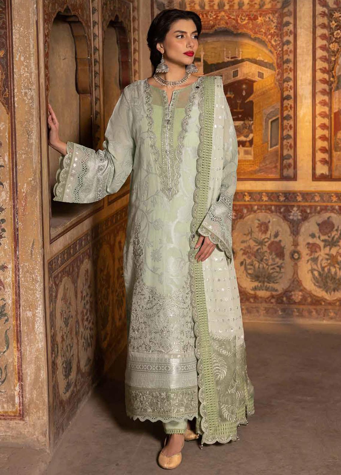 Maya By Nureh Embroidered Lawn Jacquard 3 Piece Suit - NJ-94