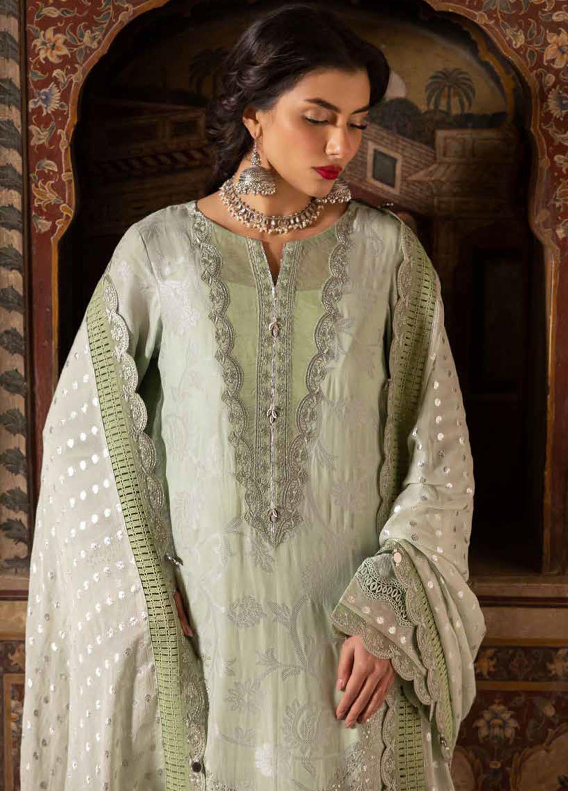 Maya By Nureh Embroidered Lawn Jacquard 3 Piece Suit - NJ-94