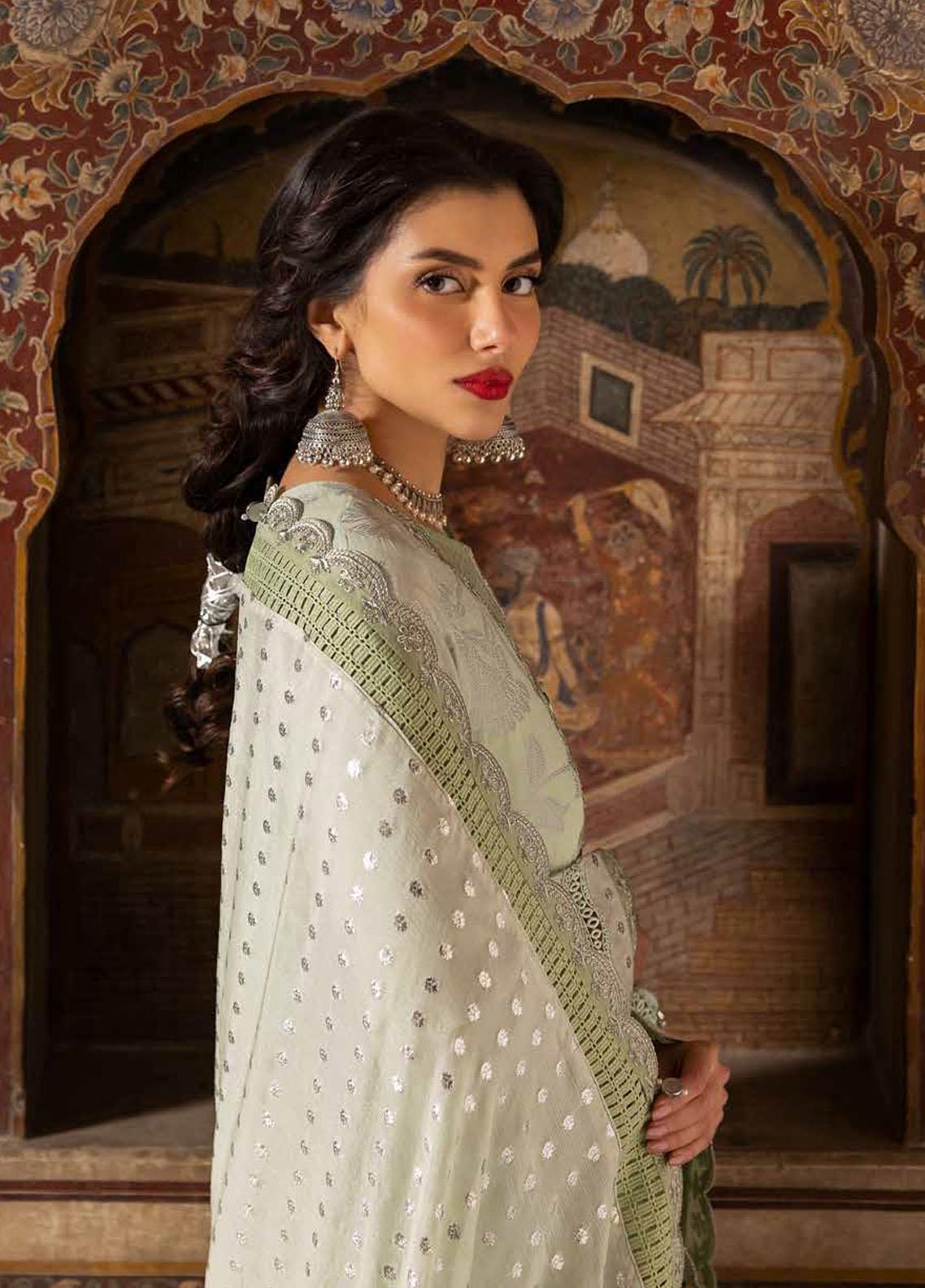 Maya By Nureh Embroidered Lawn Jacquard 3 Piece Suit - NJ-94