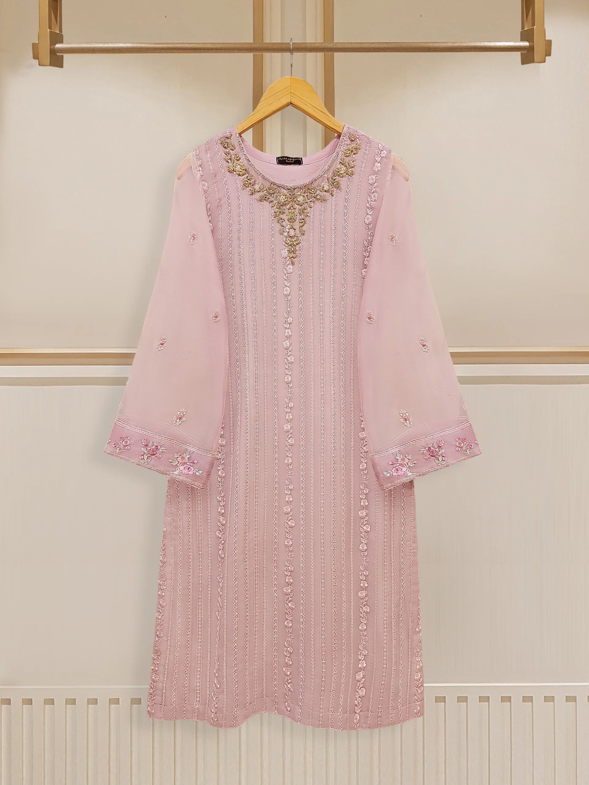 3 Piece - Embroidered Chiffon Suit S109703