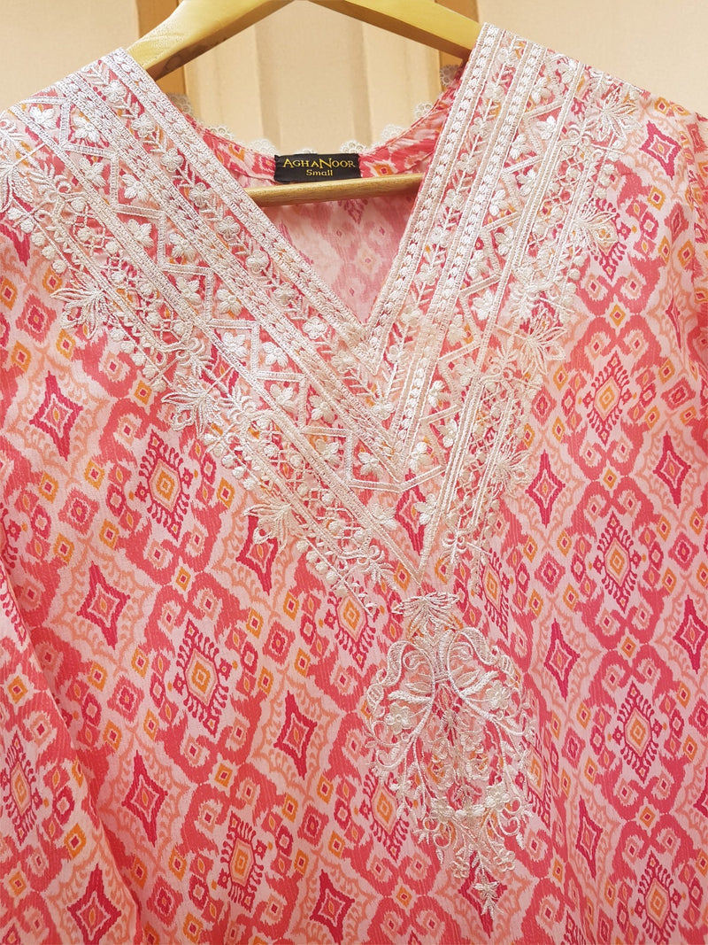 Pink Digital Printed Lawn Shirt