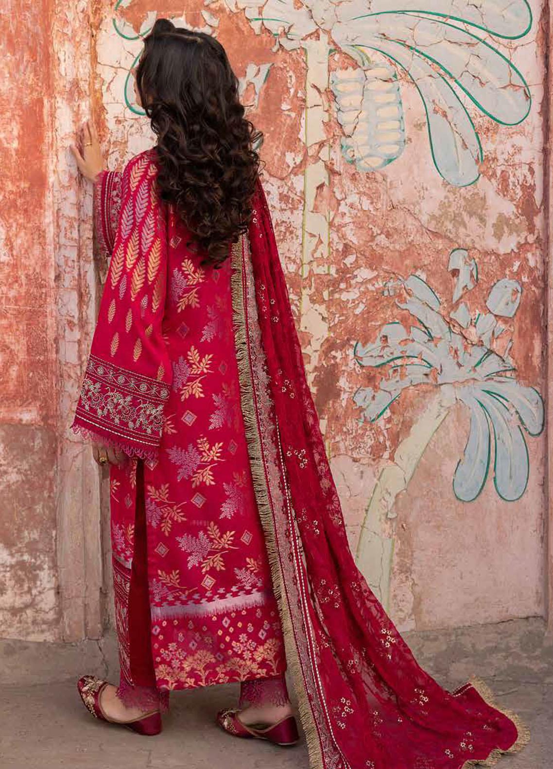 Maya By Nureh Embroidered Lawn Jacquard 3 Piece Suit - NJ-89