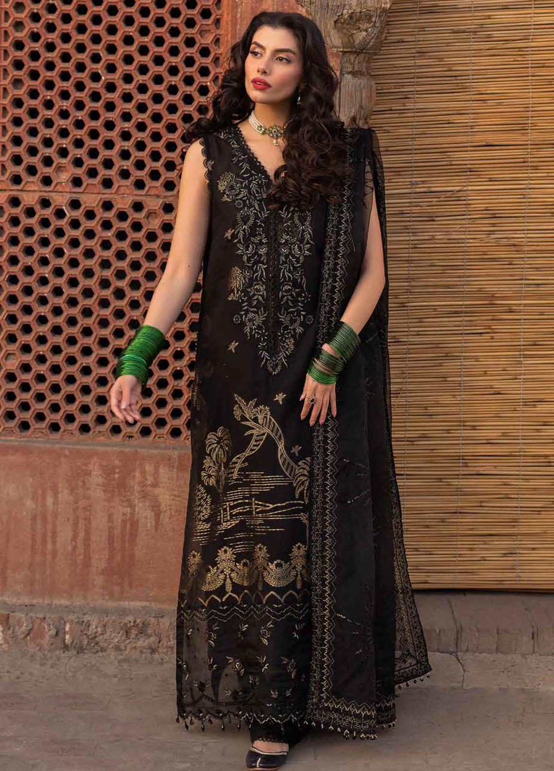 Maya By Nureh Unstitched Embroidered Lawn Jacquard 3 Piece Suit - NJ-90