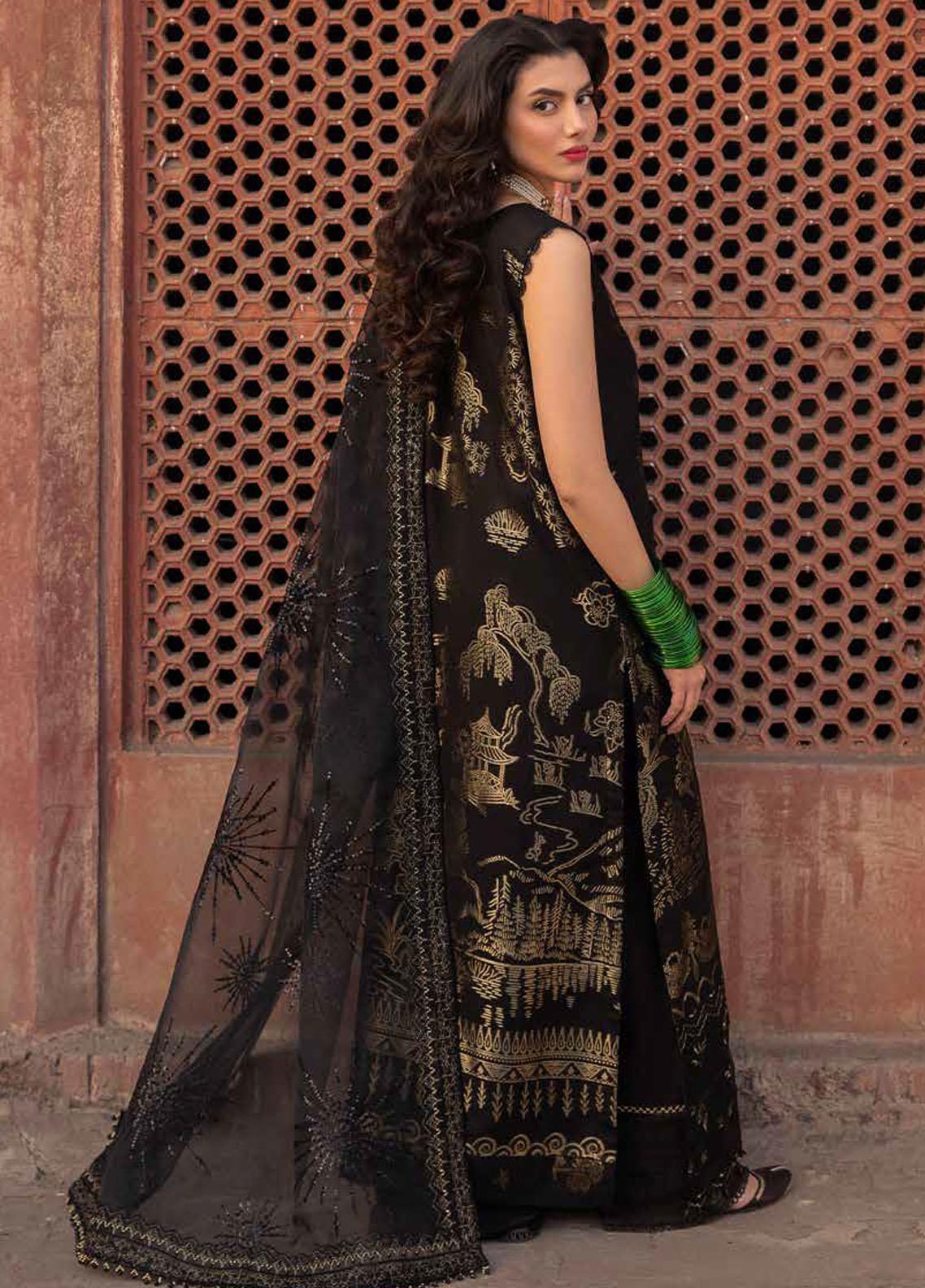 Maya By Nureh Unstitched Embroidered Lawn Jacquard 3 Piece Suit - NJ-90