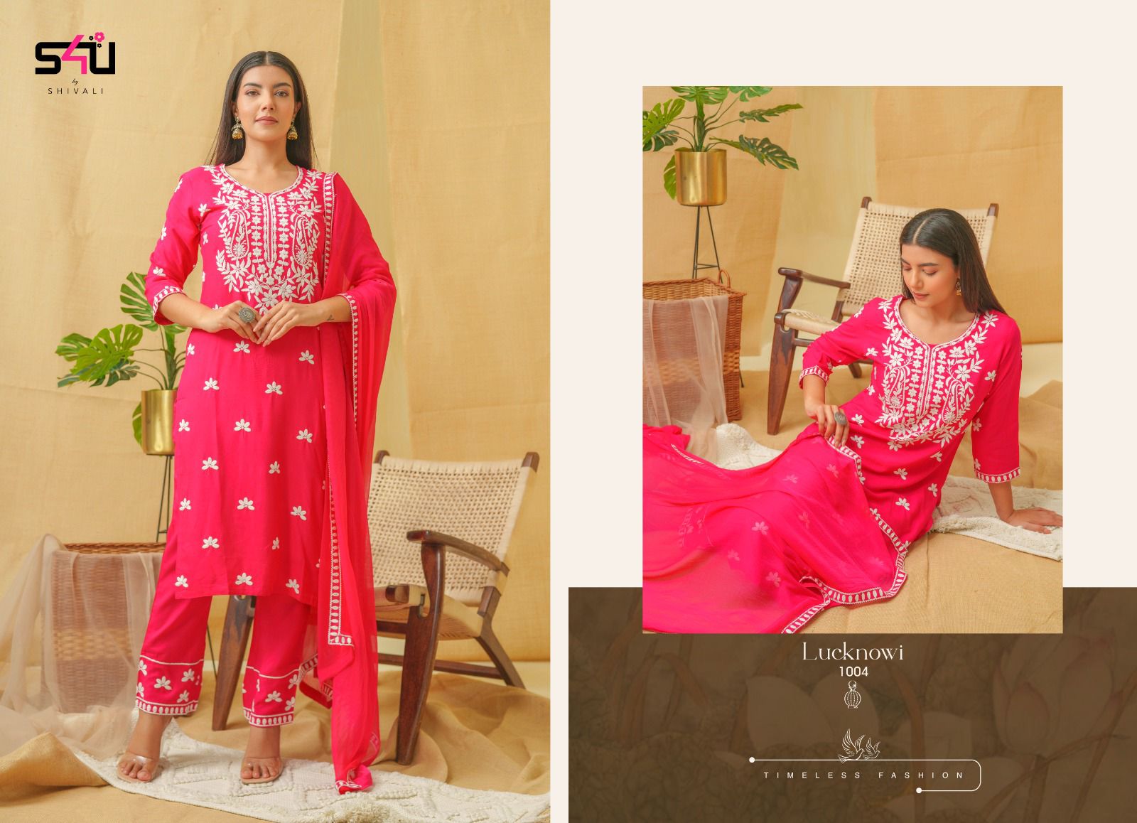 Lucknowi Embroidered Suits