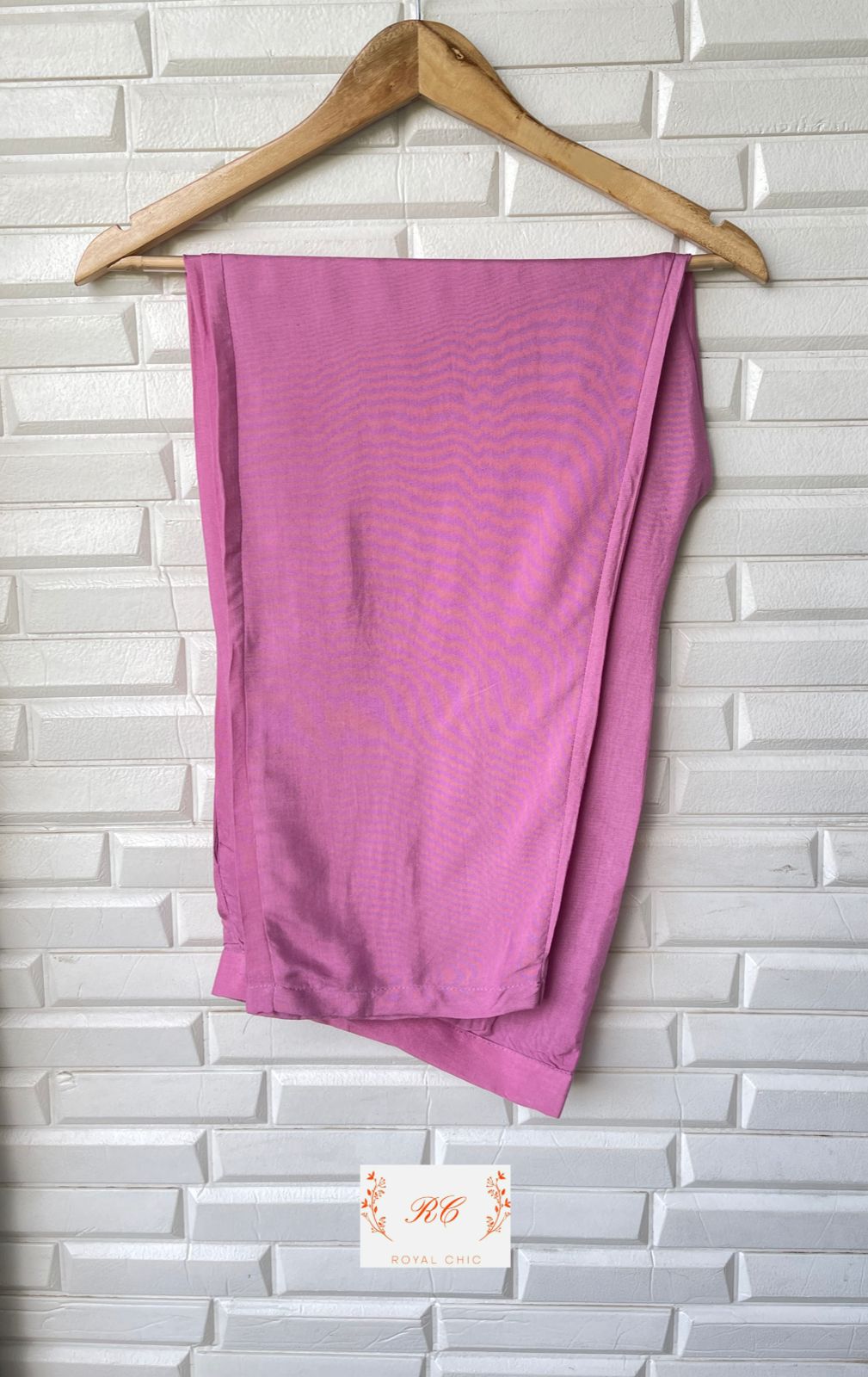 Serenity Silk Handwork Co-ords Set in Pink-Stitched
