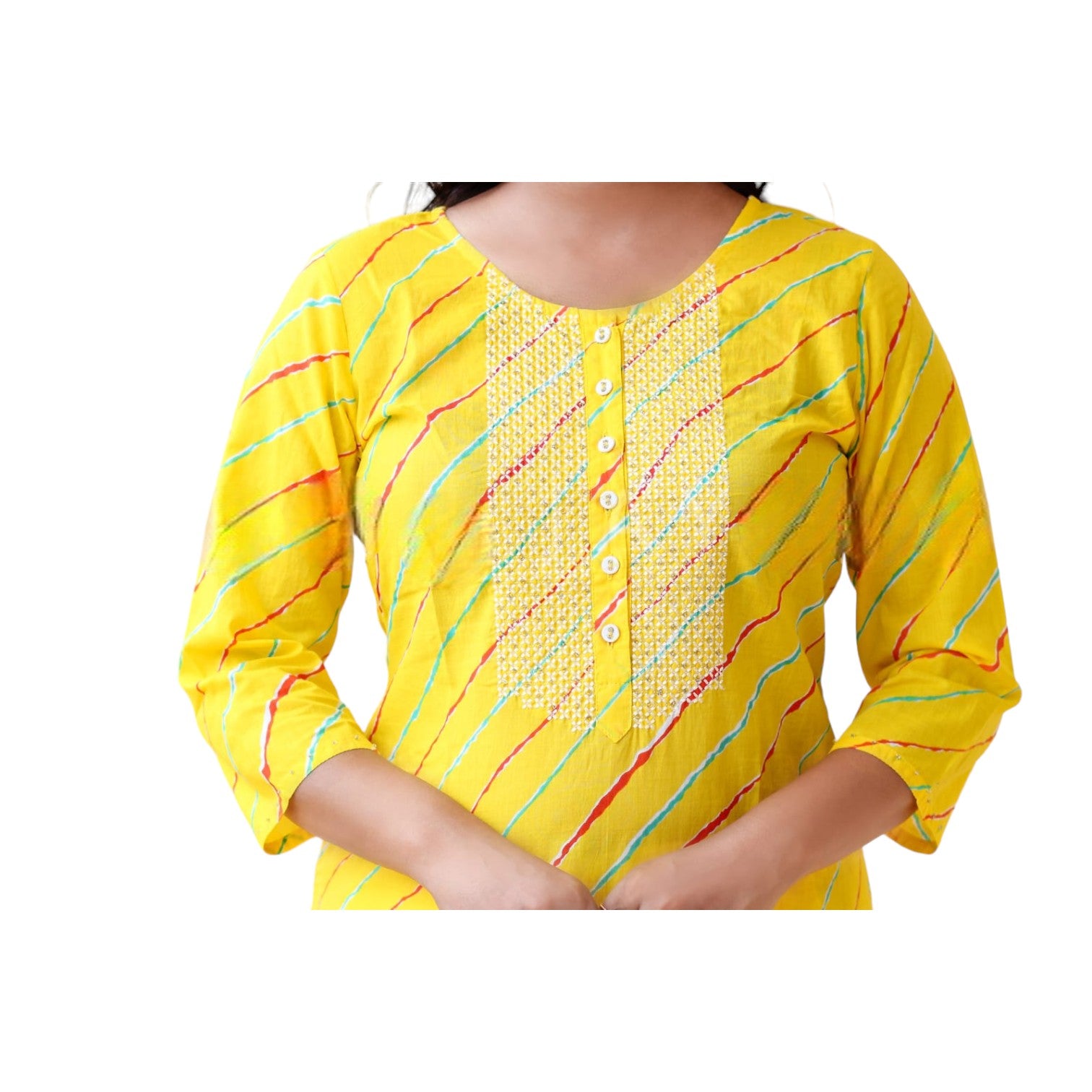 Sunny Elegance: Olive Atelier Yellow Cotton Kurta Pajama