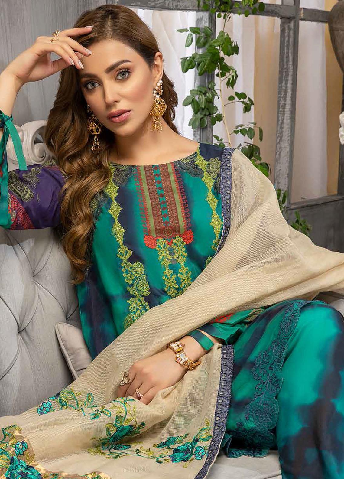 Enchanting Forest Green: Charizma Viscose Silk 3-Piece Suit