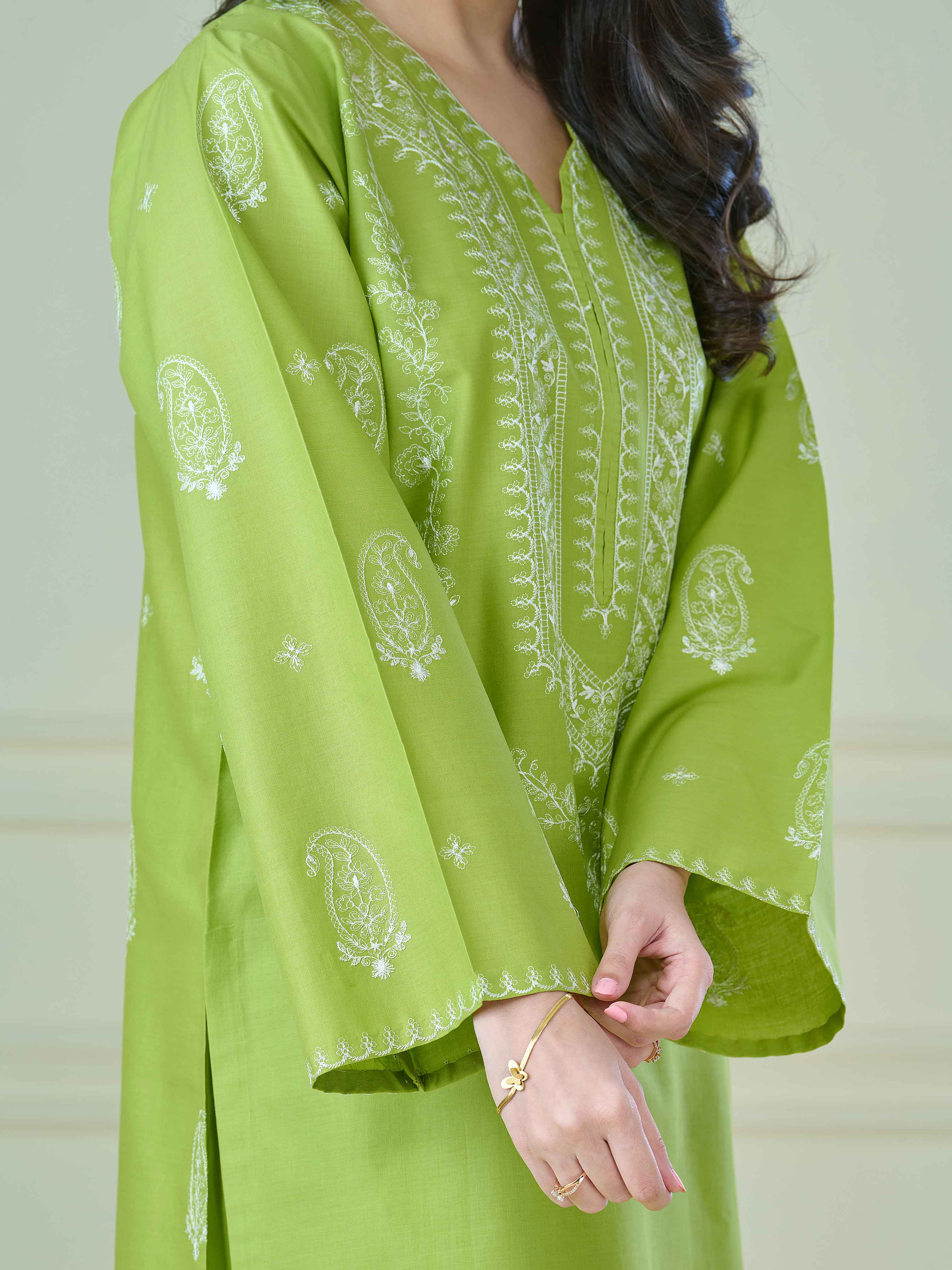 Pure Embroidered Cambric Shirt S110050