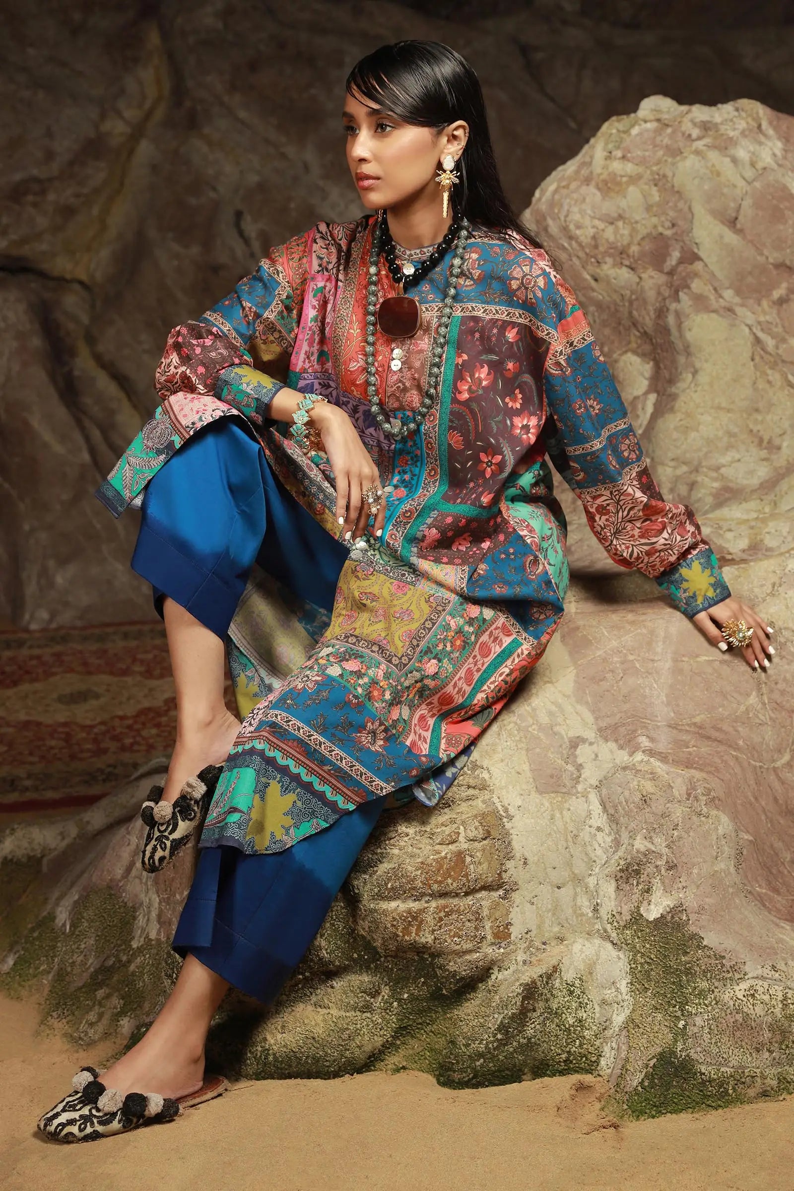 Sana Safinaz - Spring Patchwork Comfort Ensemble