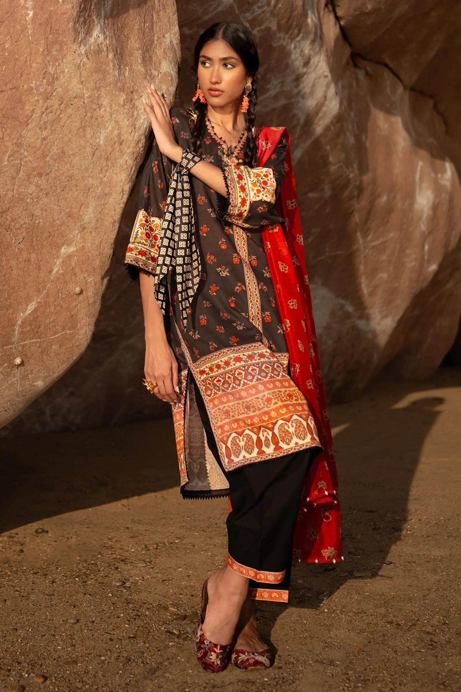 Sana Safinaz - Cascading Botanical Charm Ensemble