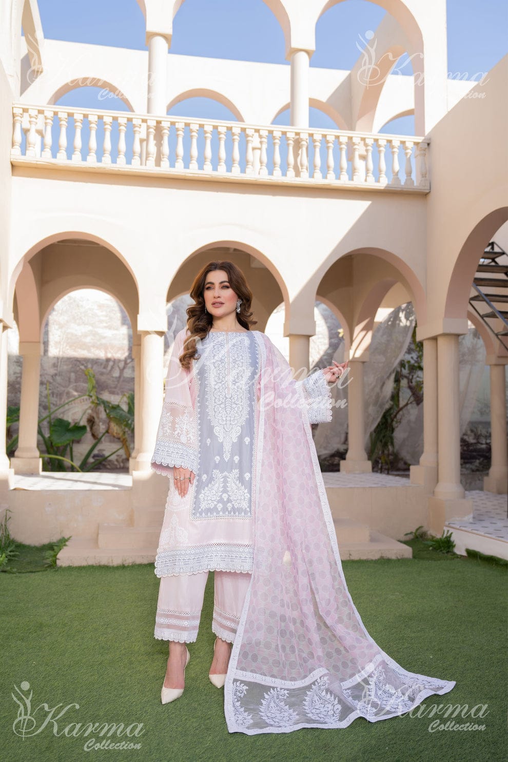 Karma - Pastel Dreams Embroidered Ensemble