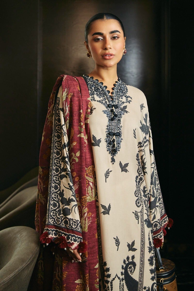 Paisley Serenade: Linen & Khaddar Ensemble Winter Collection