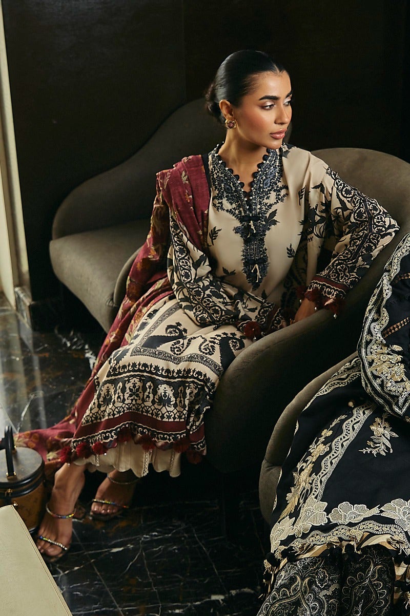 Paisley Serenade: Linen & Khaddar Ensemble Winter Collection