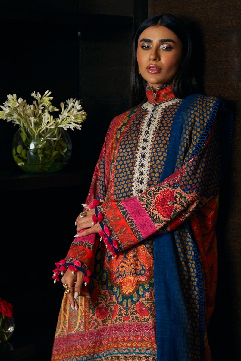 Ethnic Blend: Winter collection Linen shirt with khaddar dupatta.