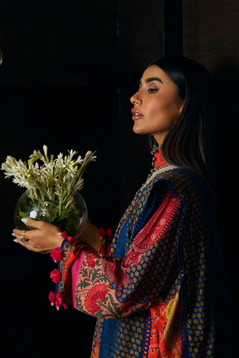 Ethnic Blend: Winter collection Linen shirt with khaddar dupatta.