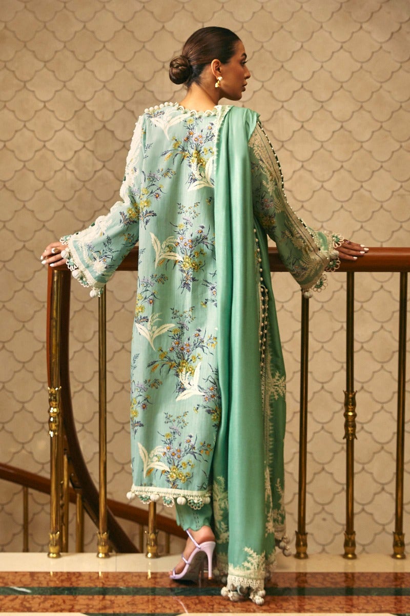 Verdant Serenade Winter collection with pashmina shawl.