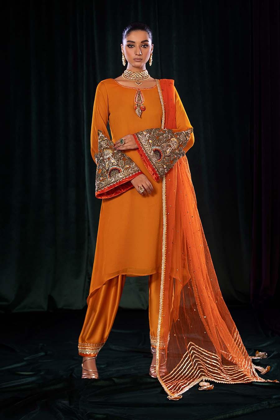 Orange Chiffon Elegance